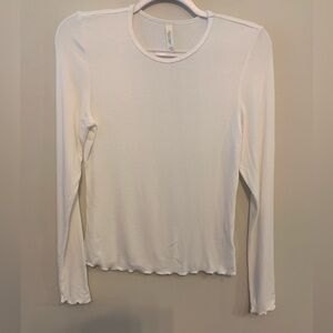 Gentle Fawn White Ribbed Lightweight Top